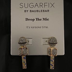 Sugarfix by BaubleBar Drop the Mic Karaoke Time Dangling Earrings NEW